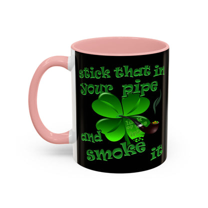 celtics logo - Accent Mug (black)
