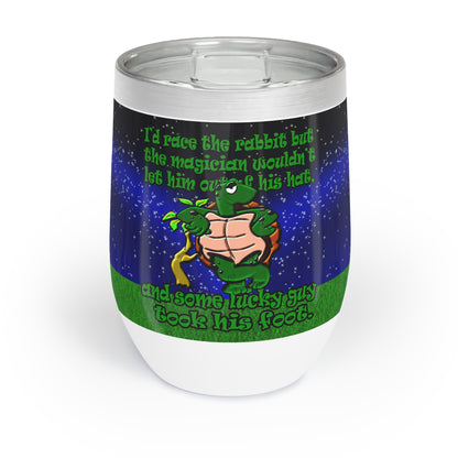 turtle race - Chill Wine Tumbler ('snoops' background)