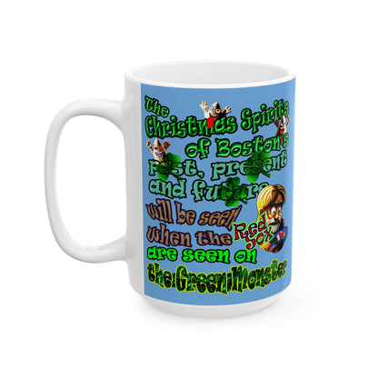 christmas spirits of boston - White Mug (light blue)