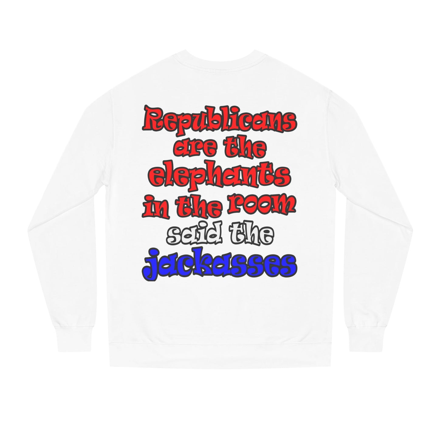 donkeys and elephants - Unisex Crew Neck Sweatshirt