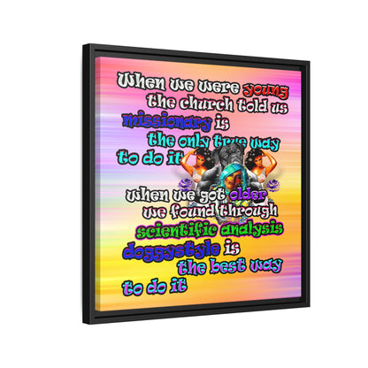 doggystyle - framed canvas art (color blur)