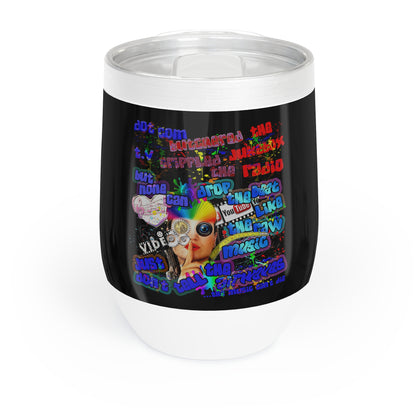 drop the beat - Chill Wine Tumbler (black)