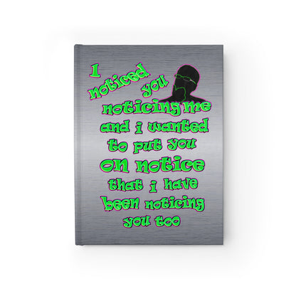 noticed you noticing - journal-lined (brushed nickel)