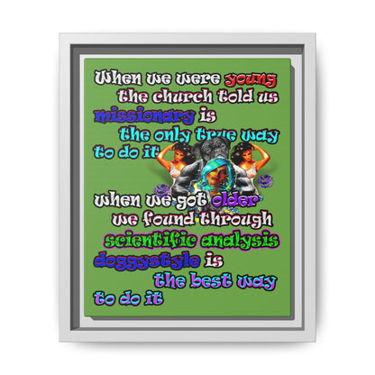 doggystyle - framed canvas art (green)