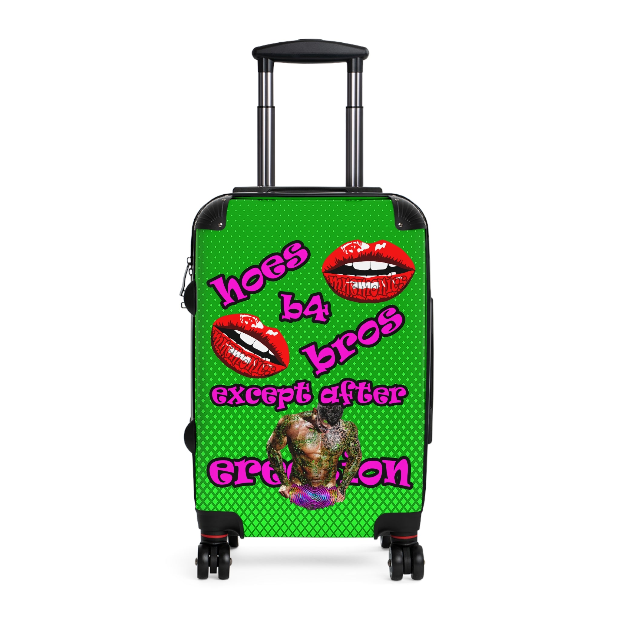 hoes b4 bros - Suitcase (logo green)