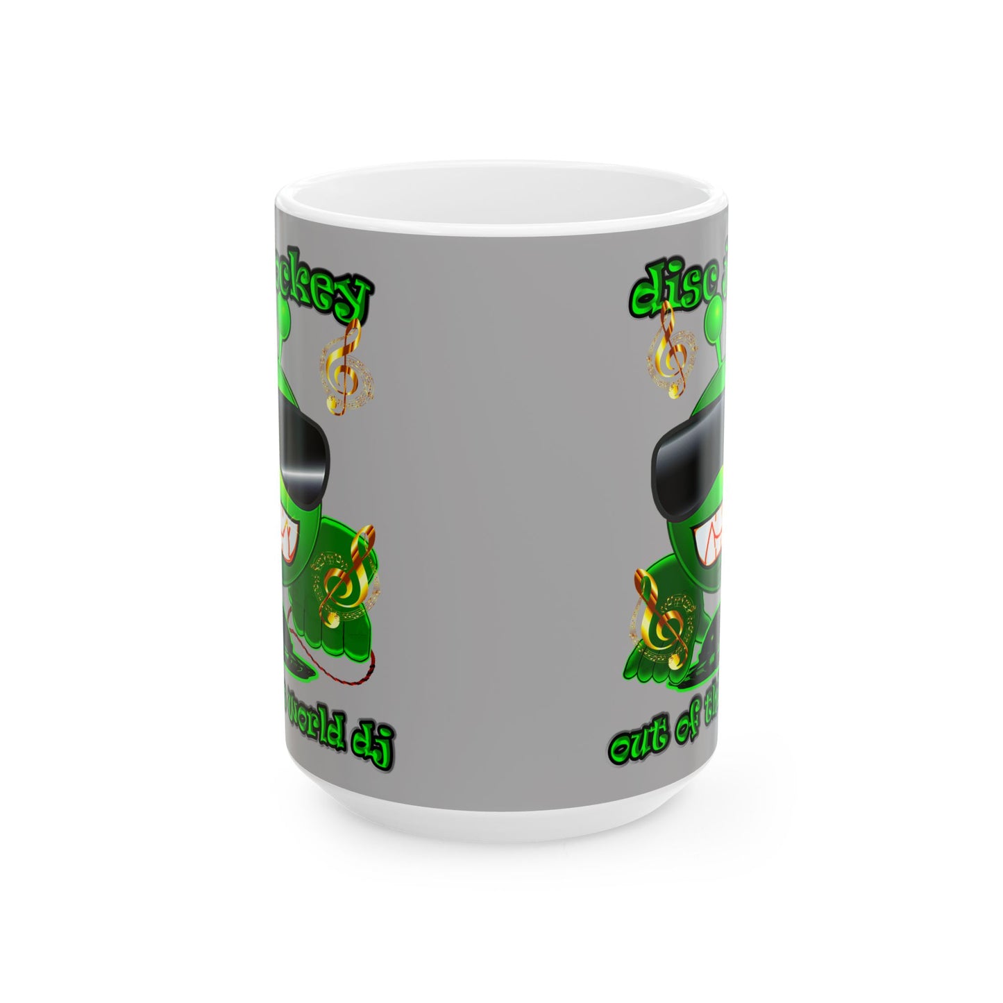 disc jockey - White Mug (light grey)