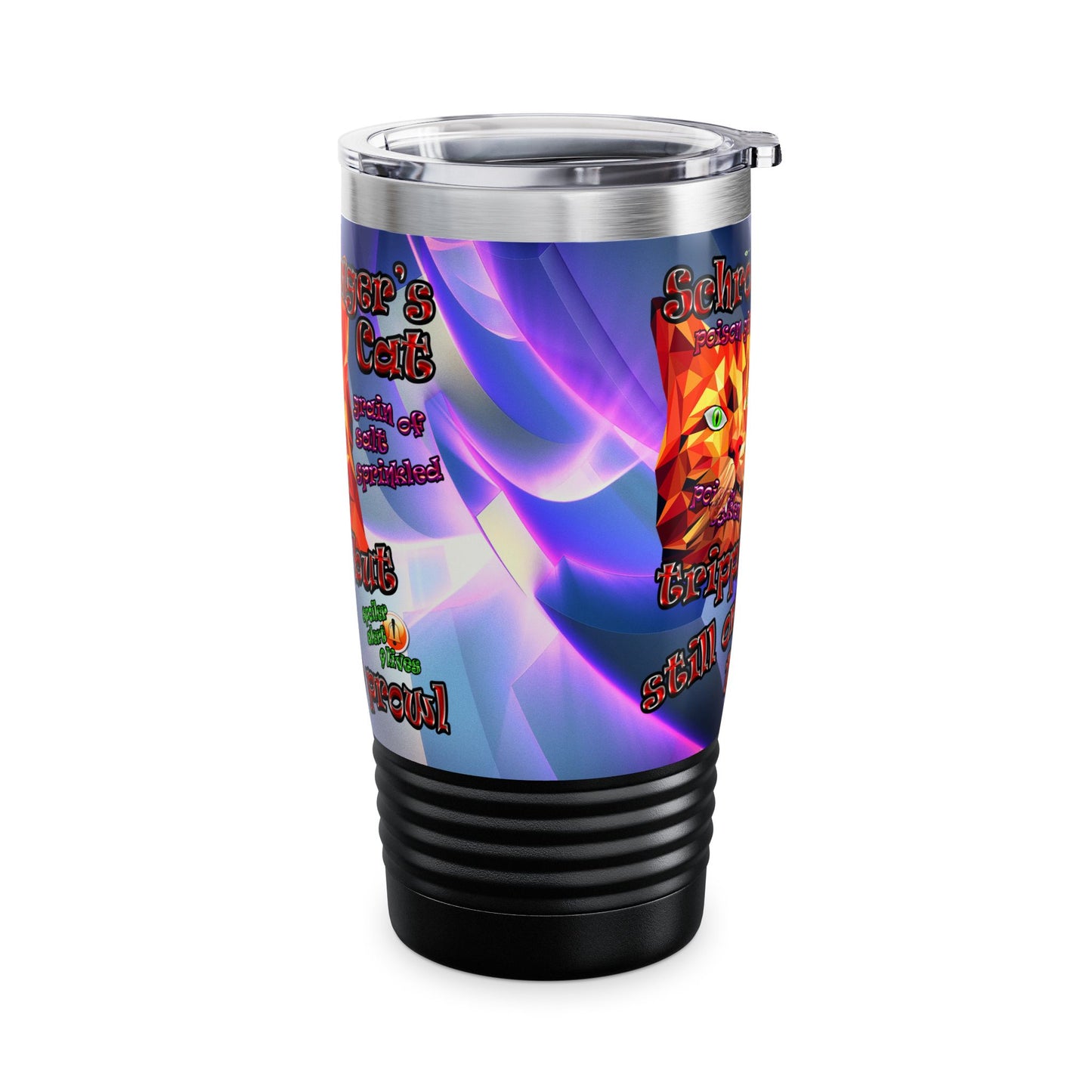 schrodinger's cat - Ringneck Tumbler, 20oz (grey-pink wave)
