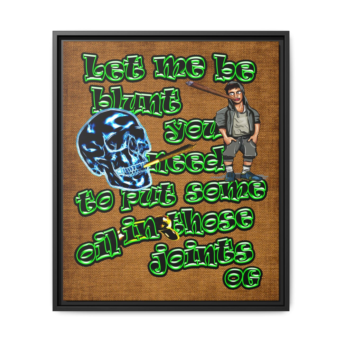 og - framed canvas art (brown papyrus)