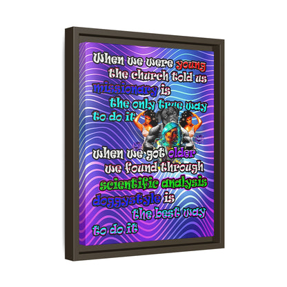 doggystyle - framed canvas art (purple wave)