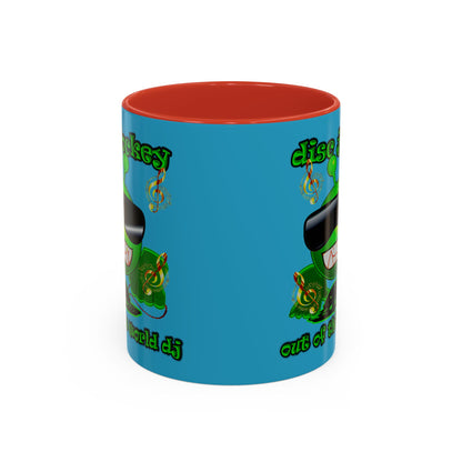 disc jockey - Accent Mug (turquoise)