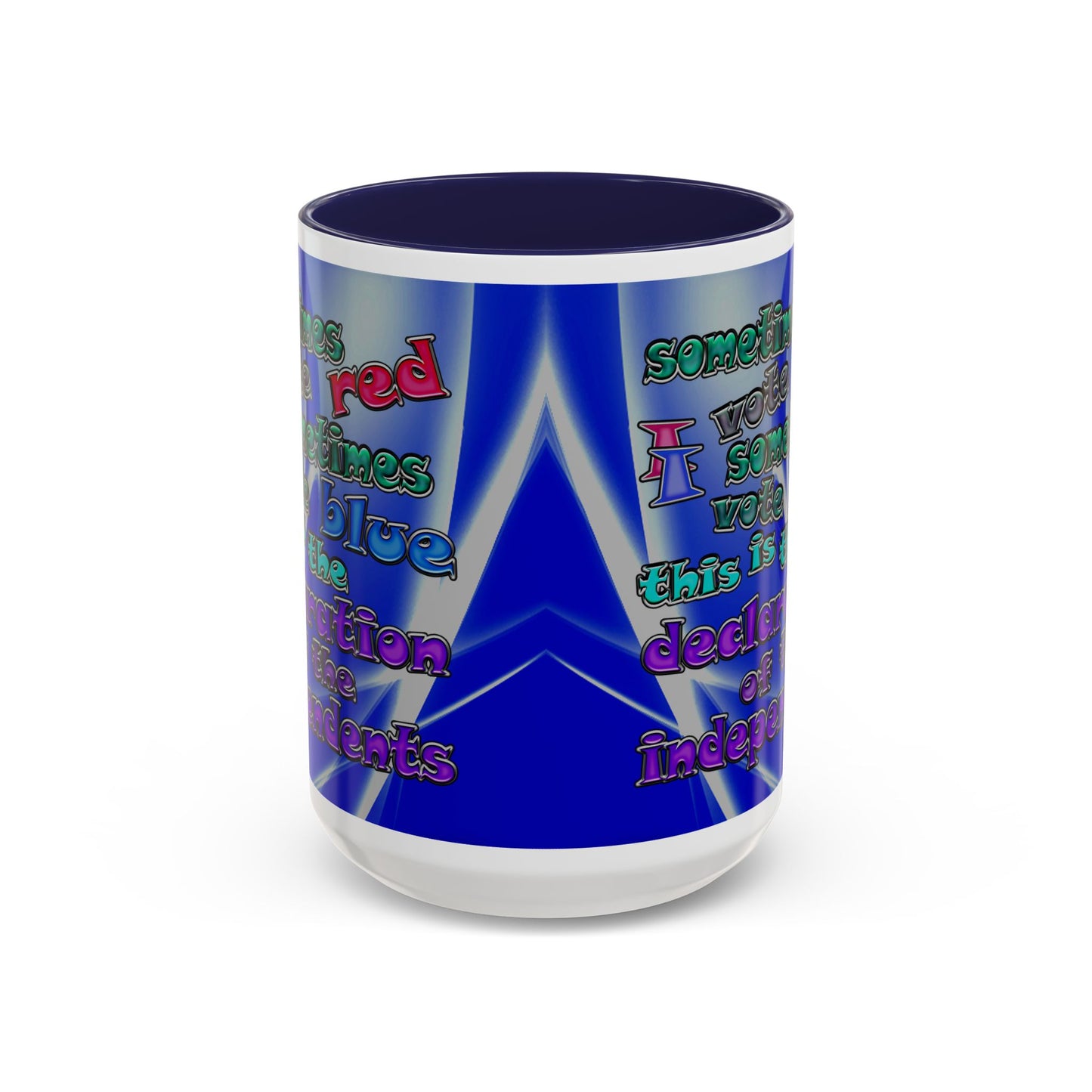 declaration of the independents - Accent Mug (blue-white wave)