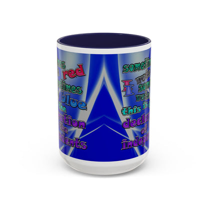 declaration of the independents - Accent Mug (blue-white wave)