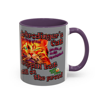 schrodinger's cat - Accent Mug (grey)