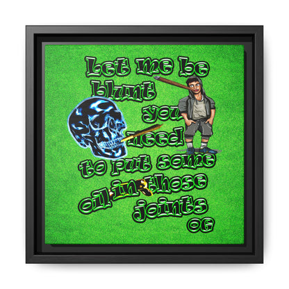 og - framed canvas art (green turf)