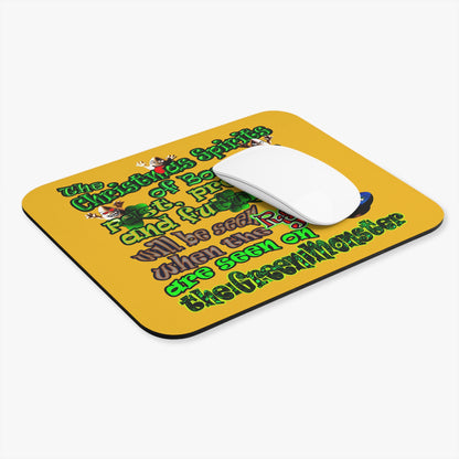 christmas spirits of boston - Mouse Pad (Rectangle) (yellow)