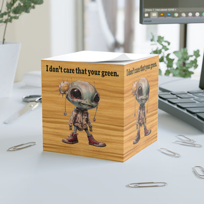 I don't care that your green - note cube (butterscotch wood finish)