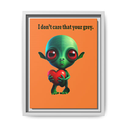 I don't care that your grey - framed canvas art (crusta)