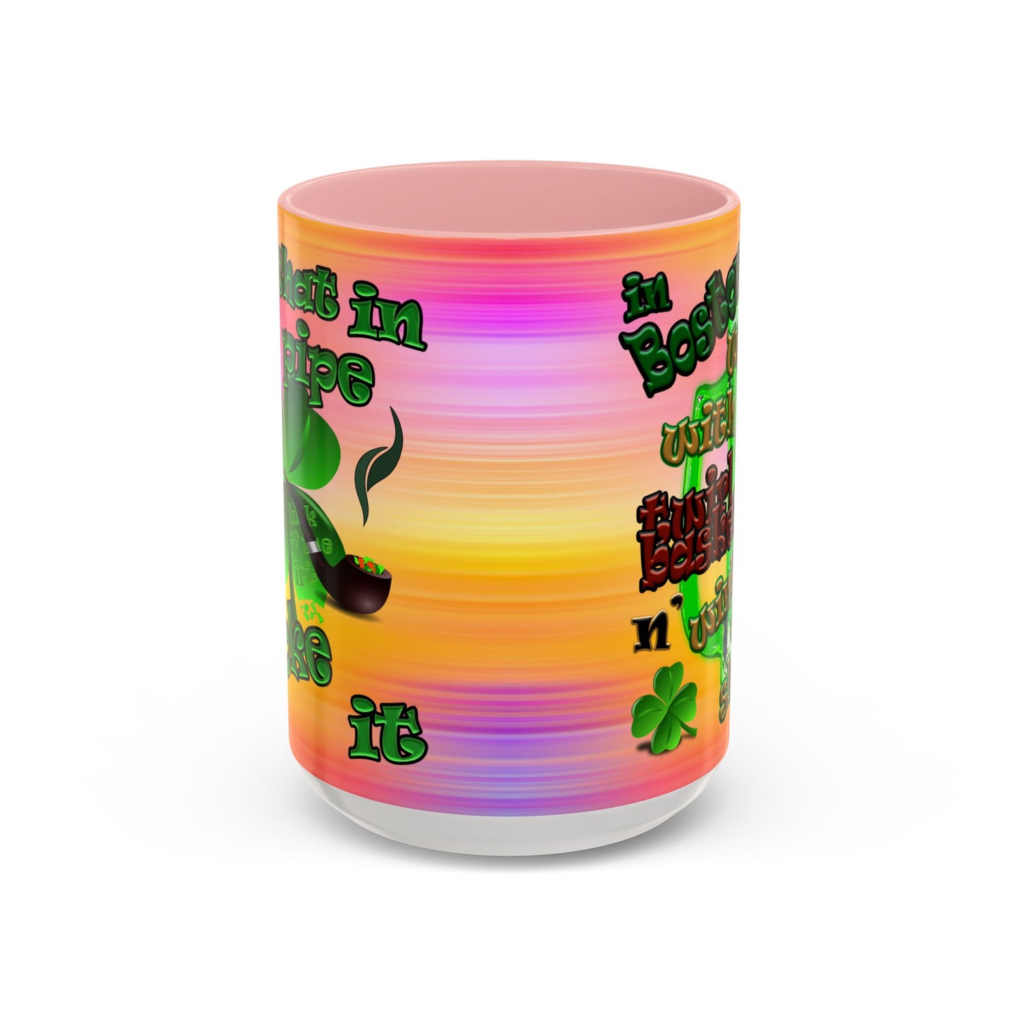 celtics logo - Accent Mug (color blur)