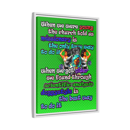 doggystyle - framed canvas art (logo green)