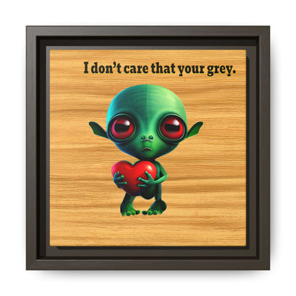 I don't care that your grey - framed canvas art (butterscotch wood finish)