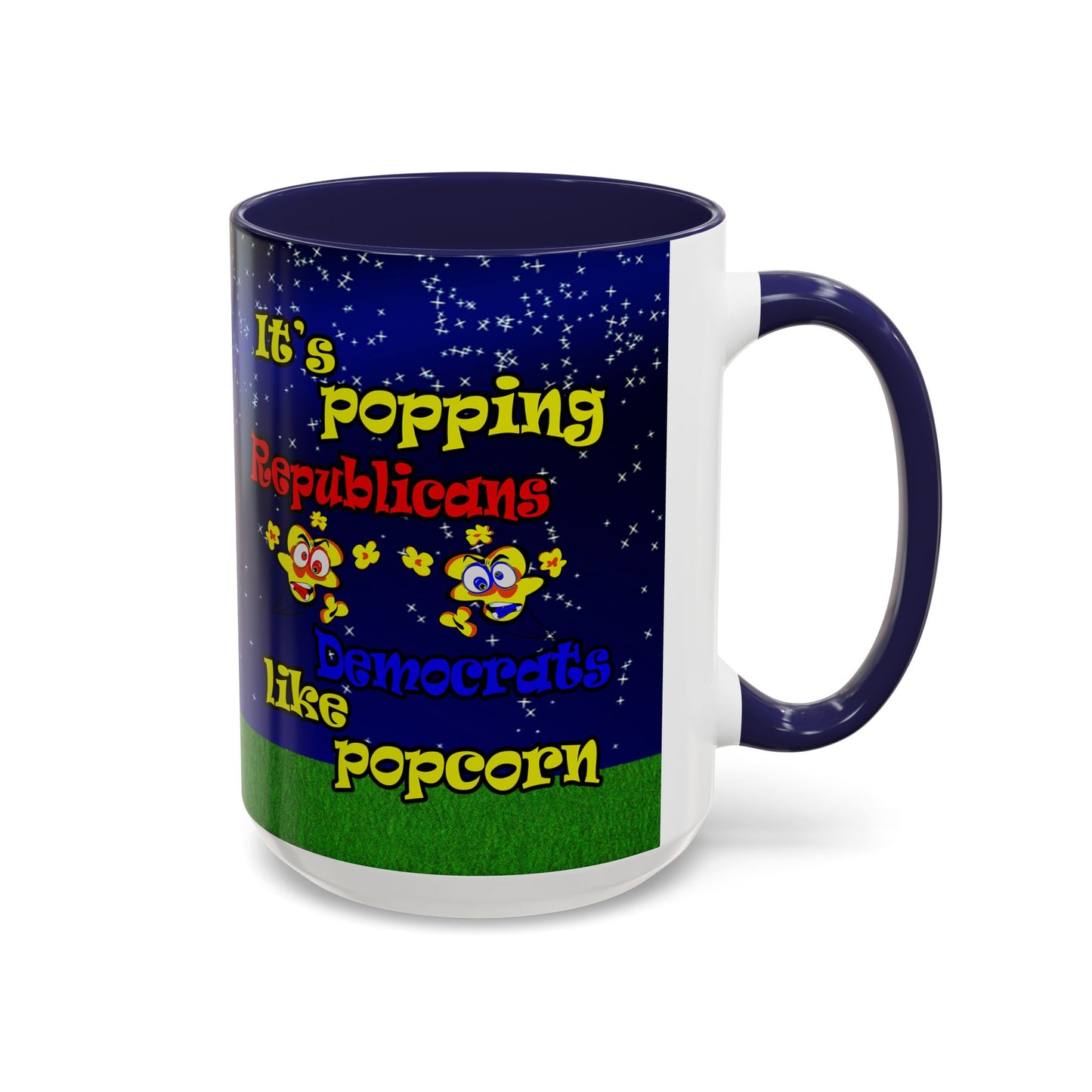 popping like popcorn - Accent Mug ('snoops' background)
