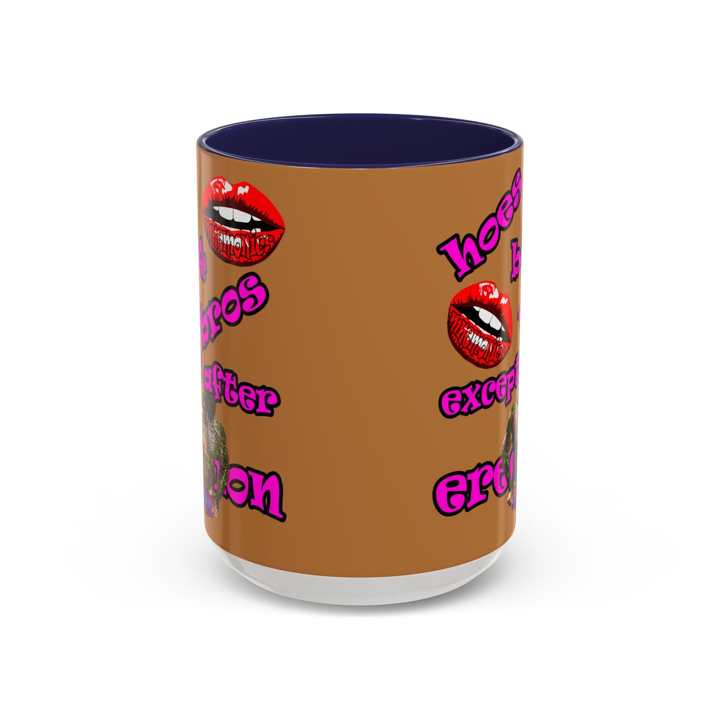 hoes b4 bros - Accent Mug (light brown)