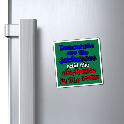 donkeys and elephants - Magnets - (dark green)