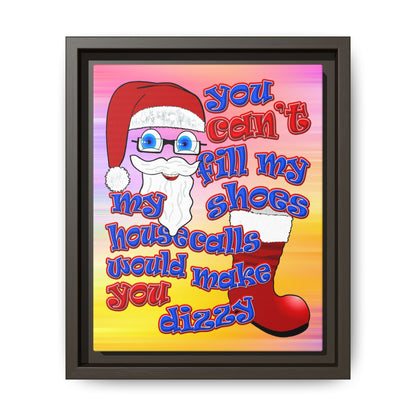 santa's shoes - framed canvas art (color blur)