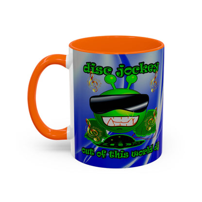 disc jockey - Accent Mug (blue-white wave)