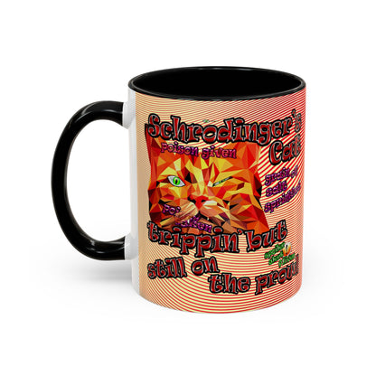 schrodinger's cat - Accent Mug (yellow-orange wave)
