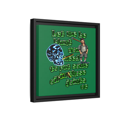og - framed canvas art (dark green)