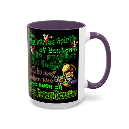christmas spirits of boston - Accent Mug (black)
