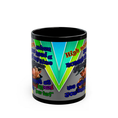 high noon - Black Mug (rainbow split)