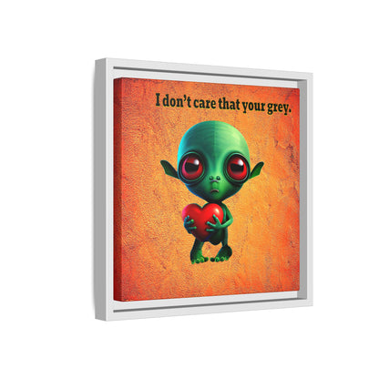 I don't care that your grey - framed canvas art (burnt orange)