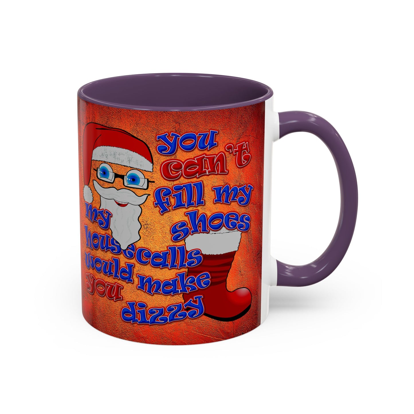 santa's shoes - Accent Mug (burnt orange)
