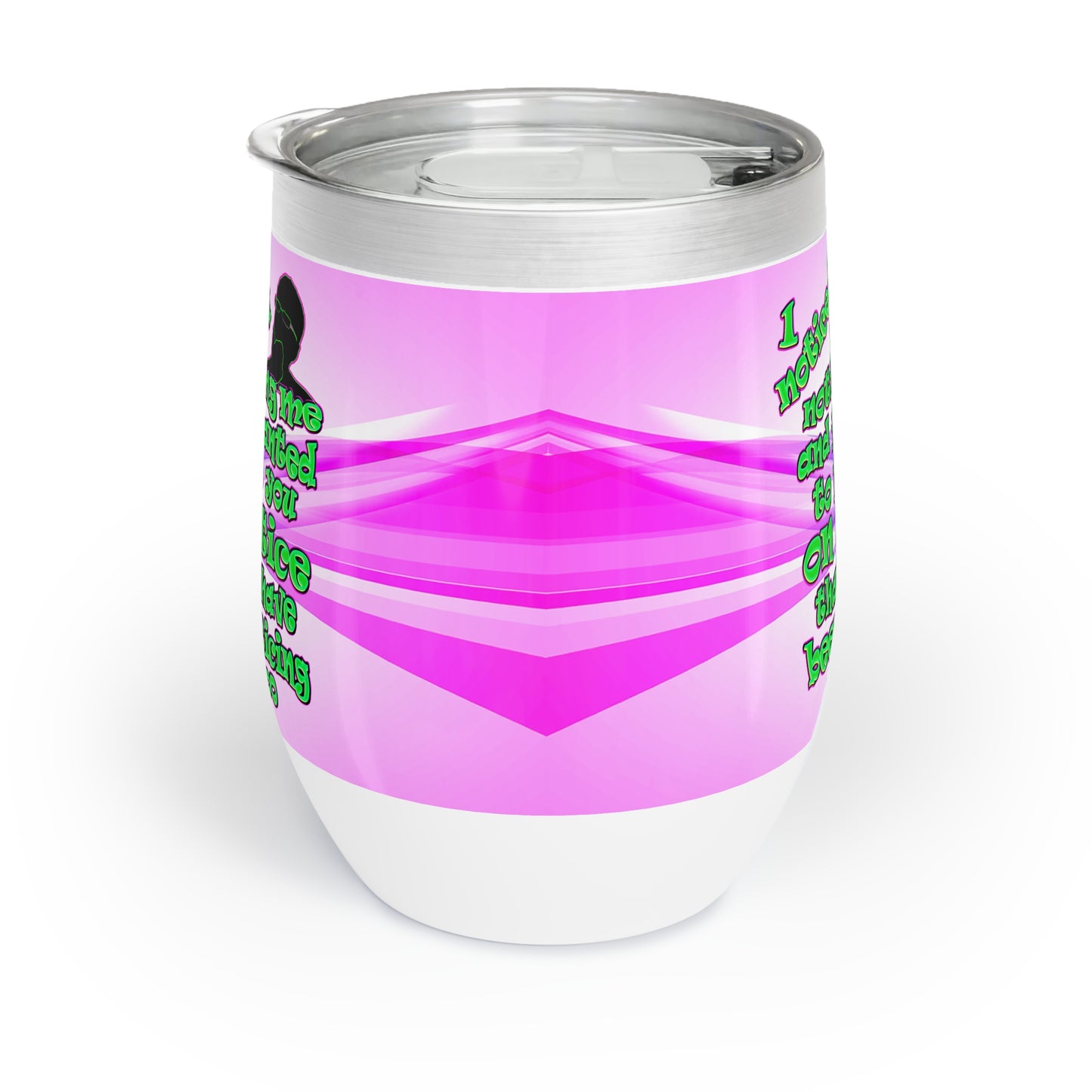 noticed you noticing - Chill Wine Tumbler (light blue-pink wave)