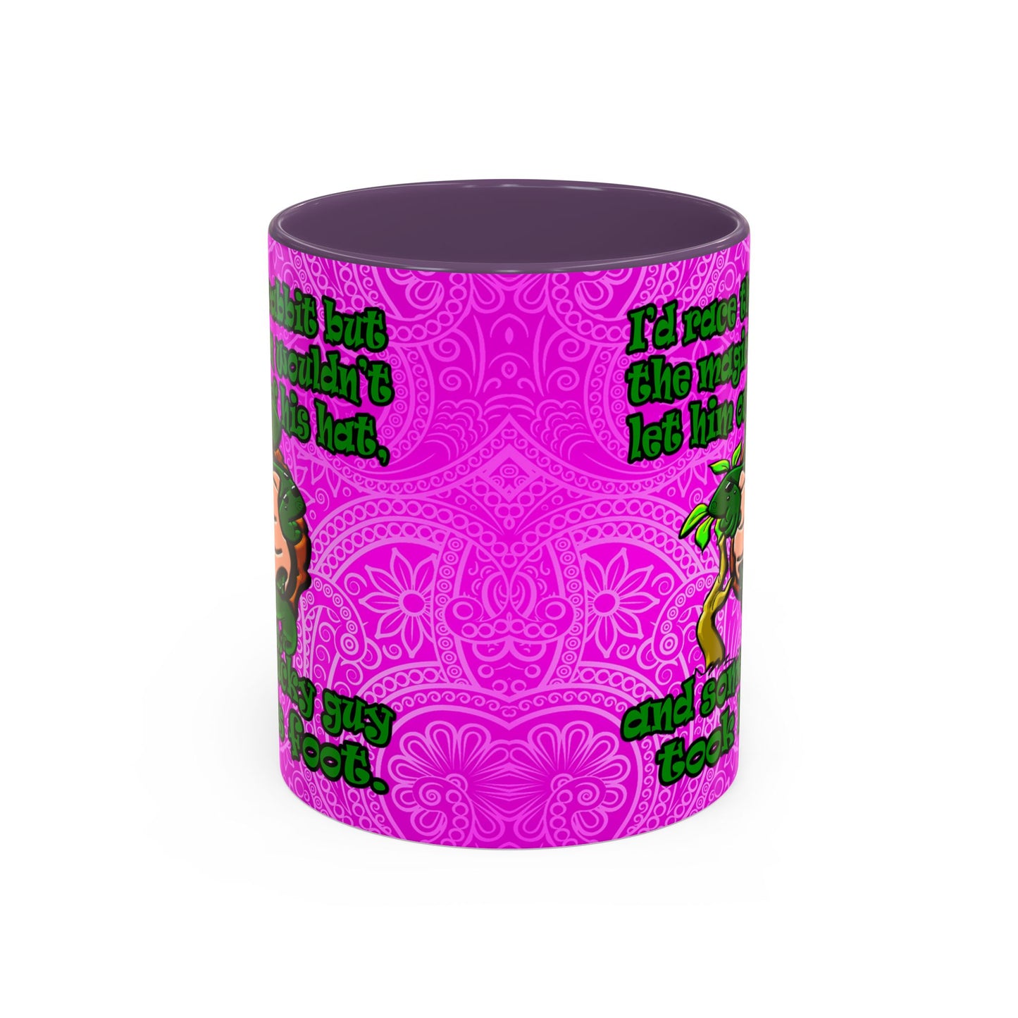 turtle race - Accent Mug (pink swirl)
