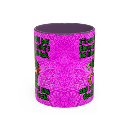 turtle race - Accent Mug (pink swirl)