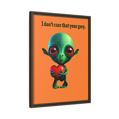 I don't care that your grey - framed canvas art (crusta)