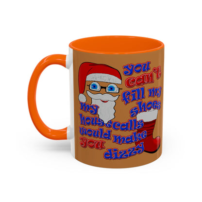 santa's shoes - Accent Mug (light brown)
