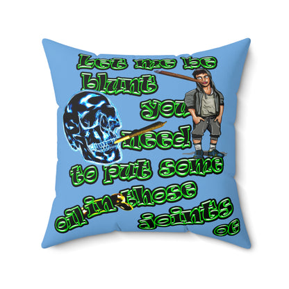 og - Spun Polyester Square Pillow - (light blue)