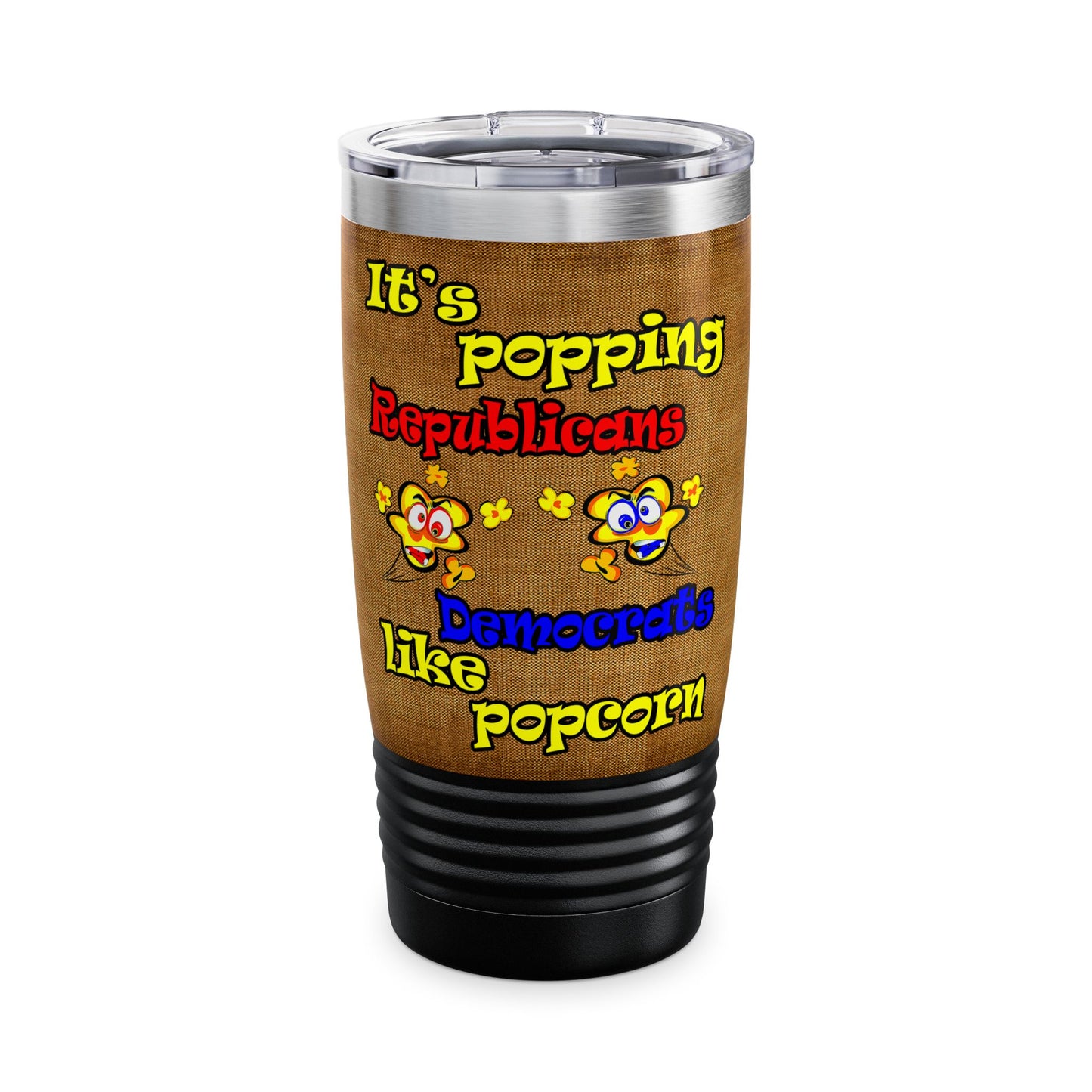 popping like popcorn - Ringneck Tumbler, 20oz (brown papyrus)