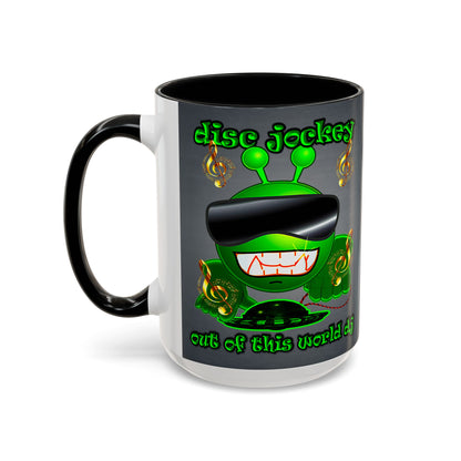 disc jockey - Accent Mug (grey-light grey)