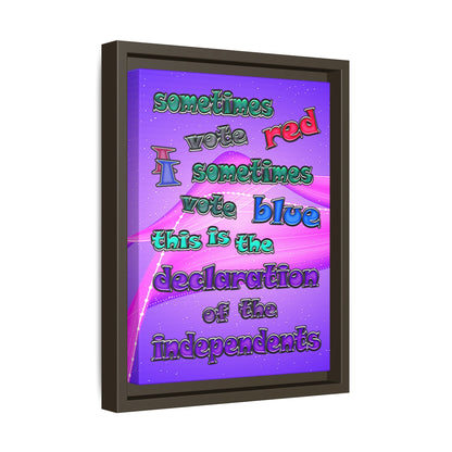 declaration of the independents - framed canvas art (purple-pink wave)