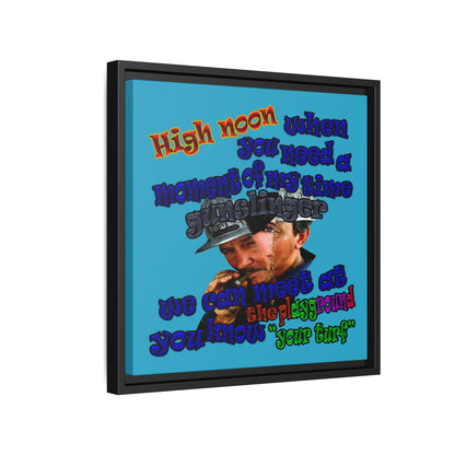 high noon - framed canvas art (turquoise)