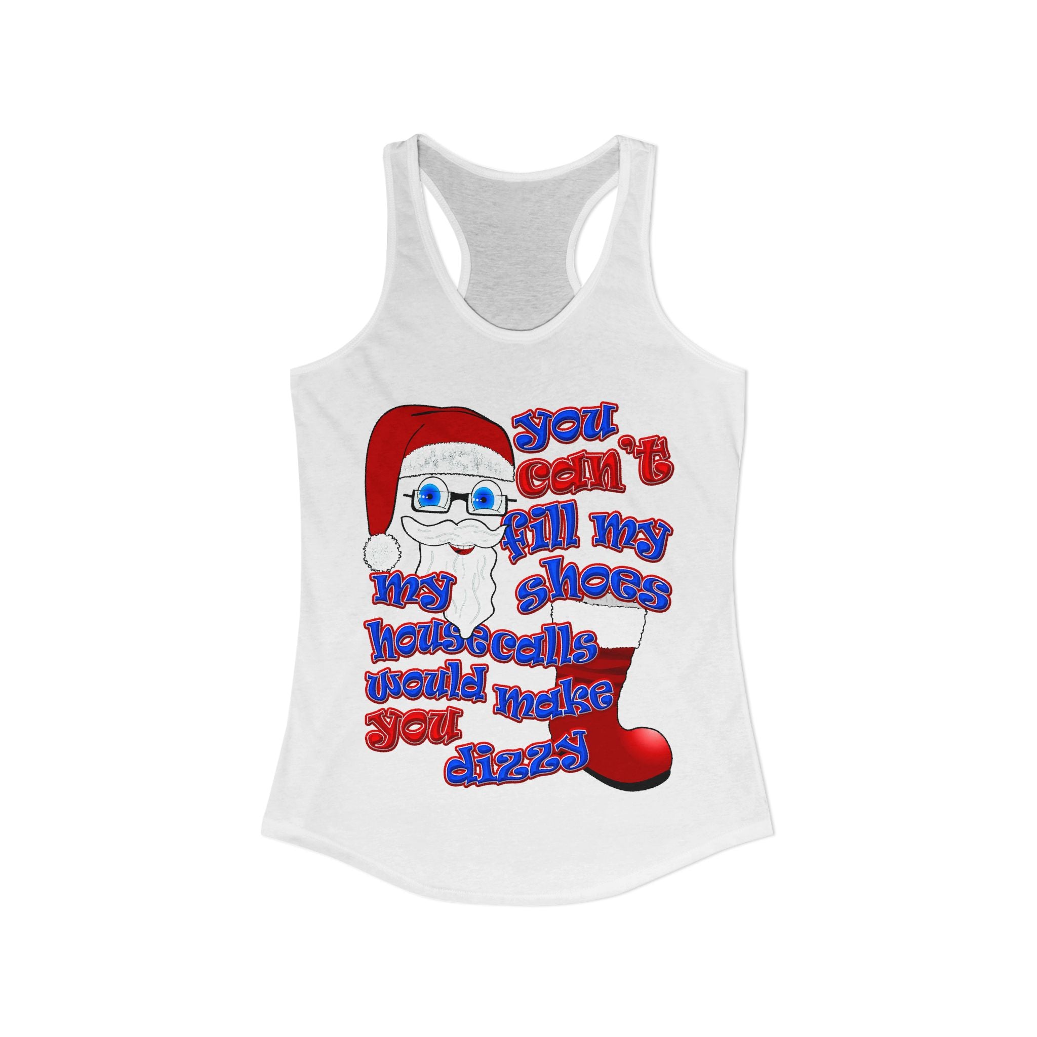 santa's shoes - Women's Ideal Racerback Tank
