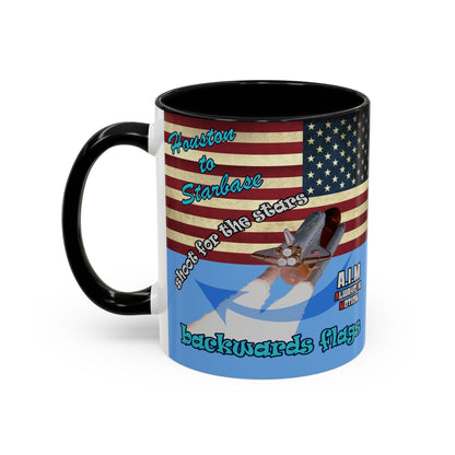 shoot for the stars - Accent Mug (light blue)
