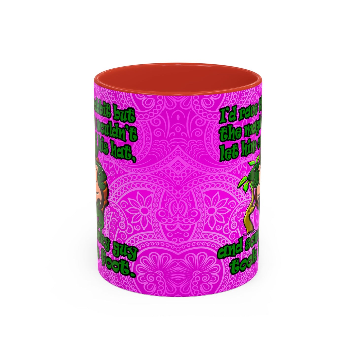 turtle race - Accent Mug (pink swirl)