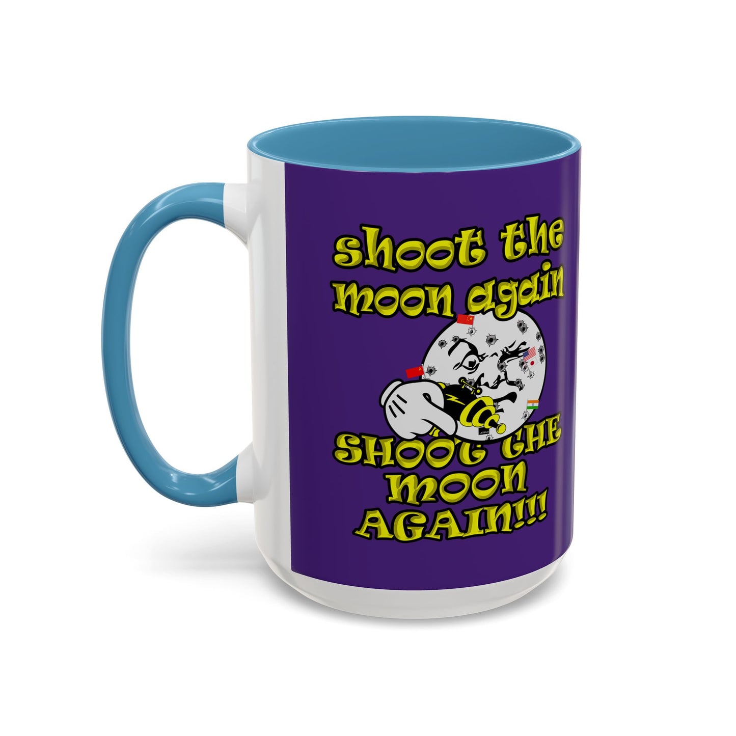 shoot the moon again - Accent Mug (purple)