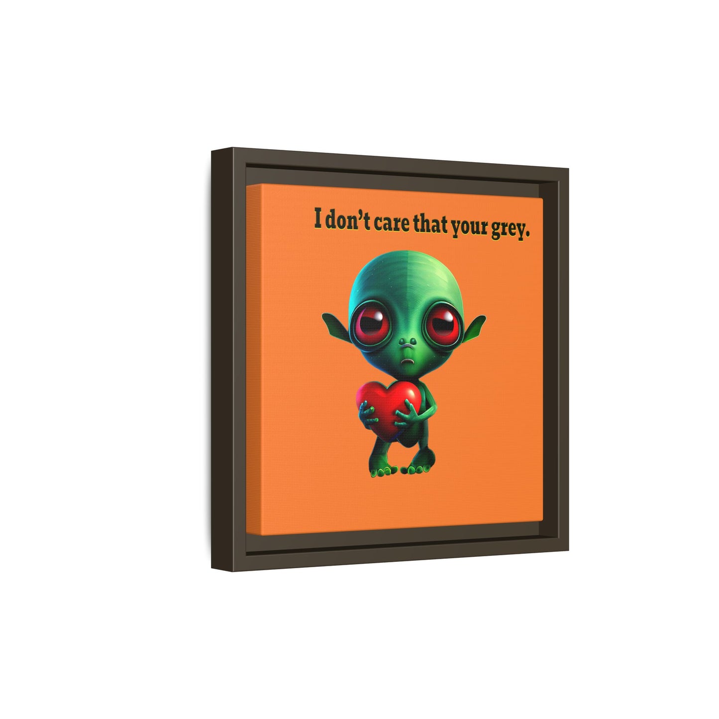 I don't care that your grey - framed canvas art (crusta)